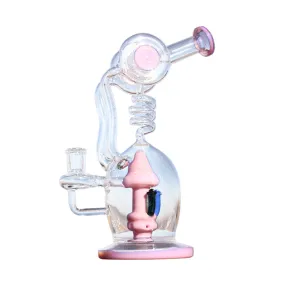 11" Spiral Mushroom Recycler Water Bong with Circ Perc