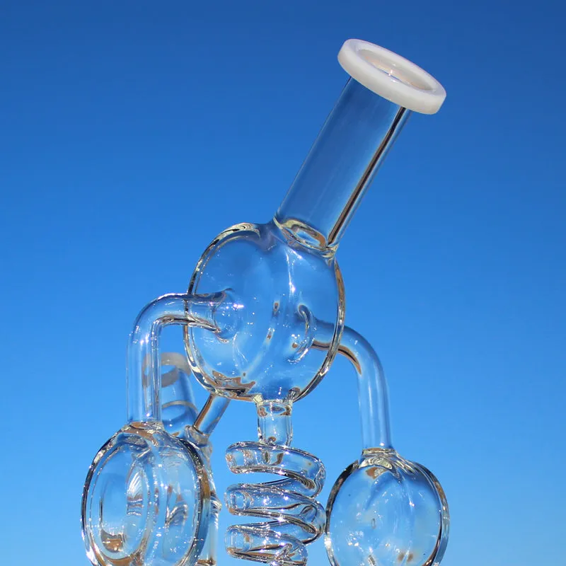 11" Spiral Mushroom Recycler Water Bong with Circ Perc