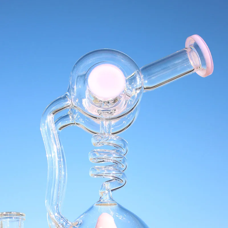 11" Spiral Mushroom Recycler Water Bong with Circ Perc