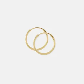 14K Yellow Gold Endless Hoop Earrings - Sample Sale