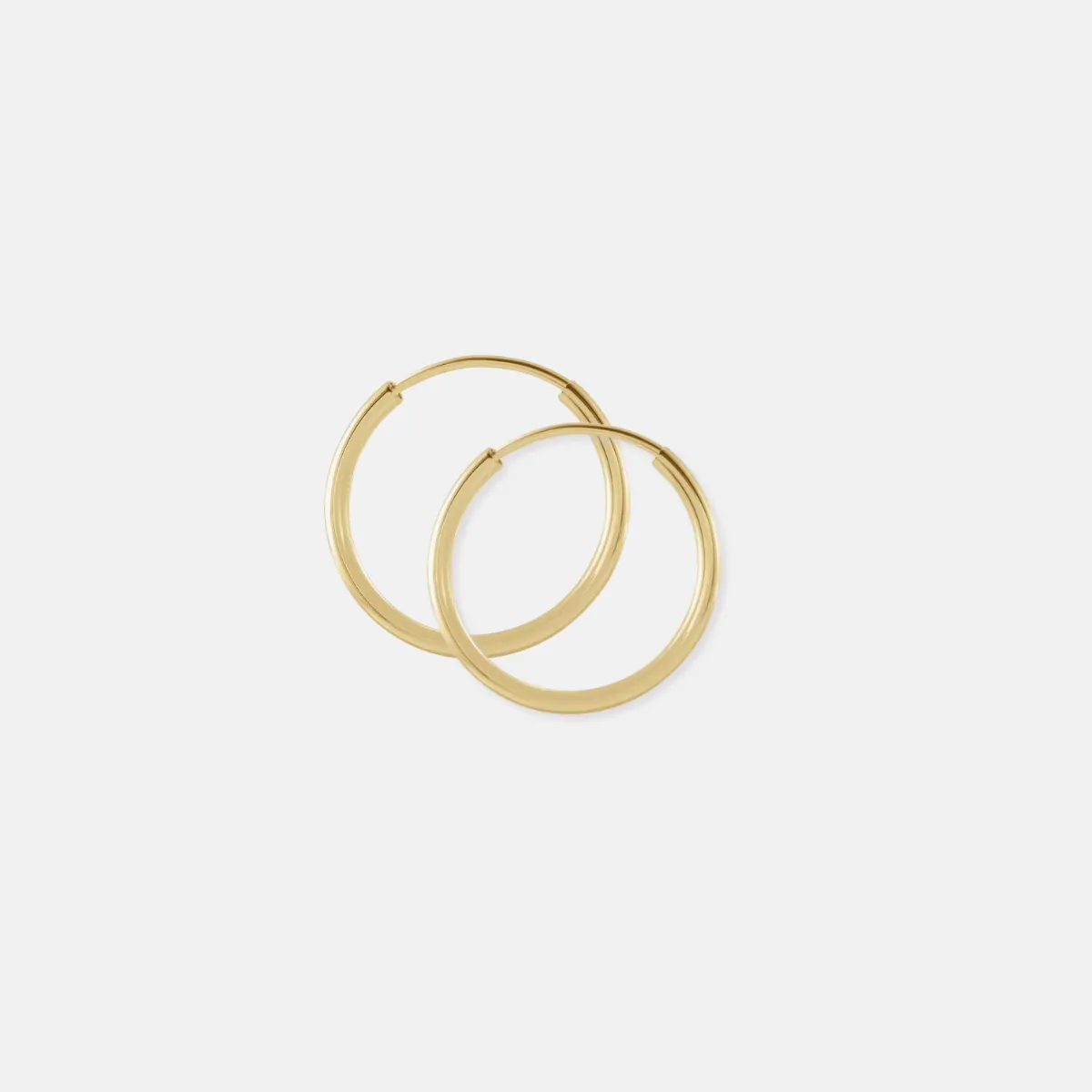 14K Yellow Gold Endless Hoop Earrings - Sample Sale