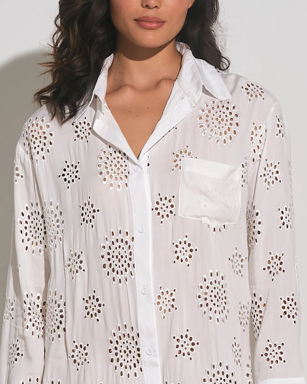 2024 Elan Button Up Cover Up (More colors available) - RPE6066