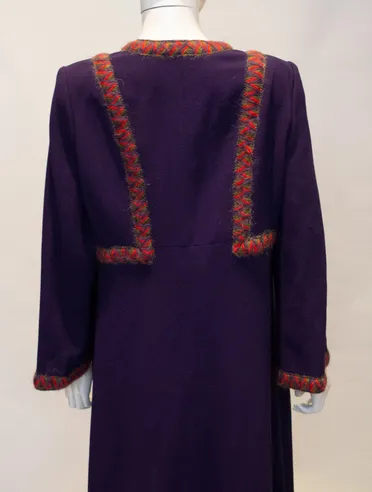 A Vintage 1980s Donald Campbell Wool Crepe Dress