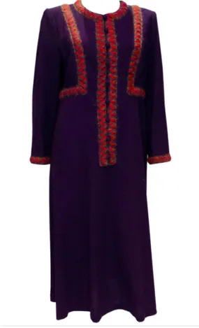 A Vintage 1980s Donald Campbell Wool Crepe Dress