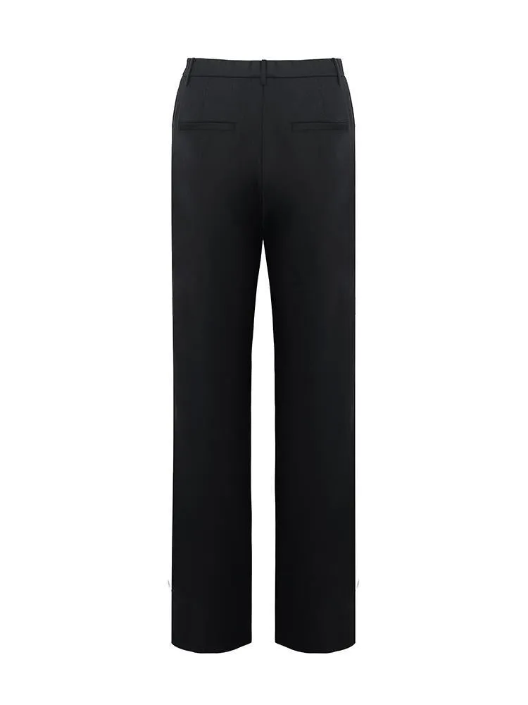 Acetate Straight Full Length Pants