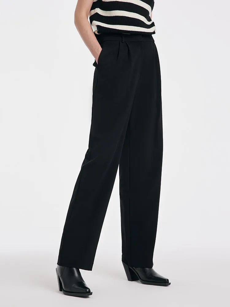 Acetate Straight Full Length Pants