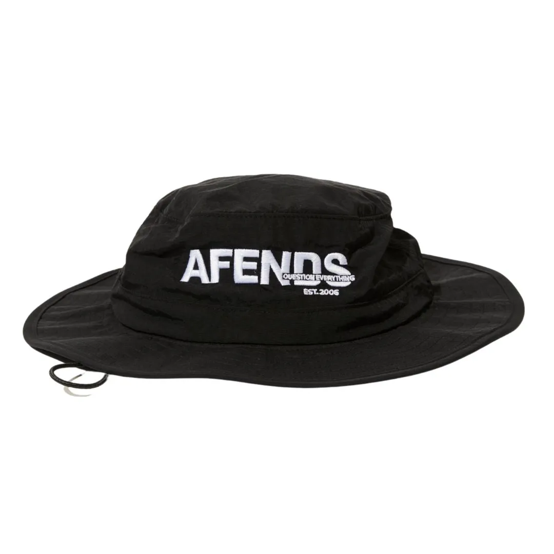 Afends Unisex Vinyl Bucket Hat - Black