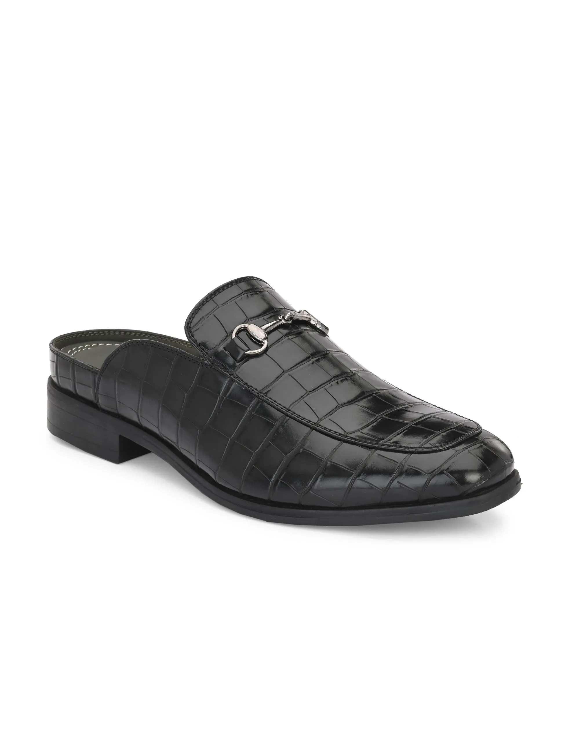 Amalfi Black Buckle Mules