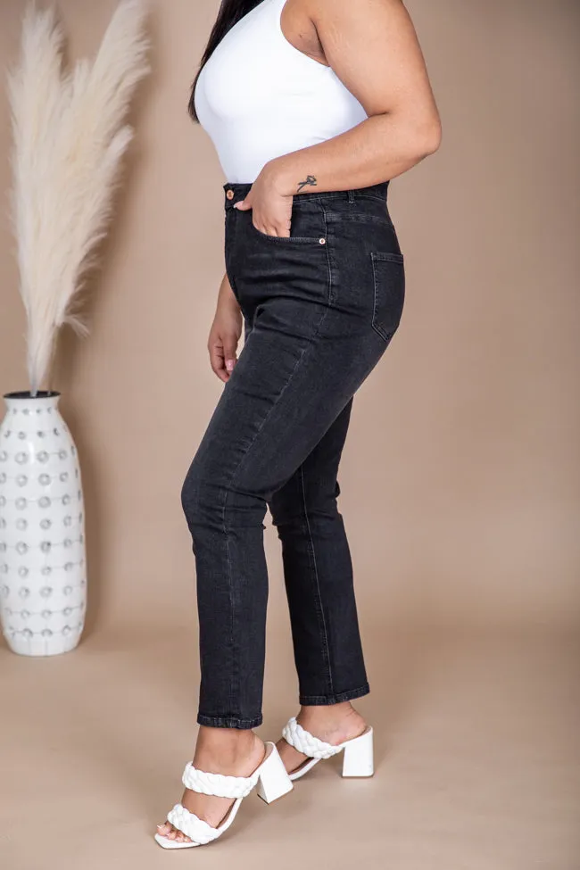 Bianca Black Vintage Straight Leg Jeans