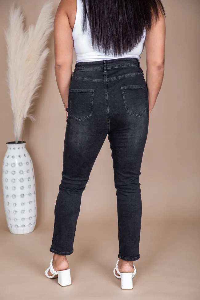 Bianca Black Vintage Straight Leg Jeans