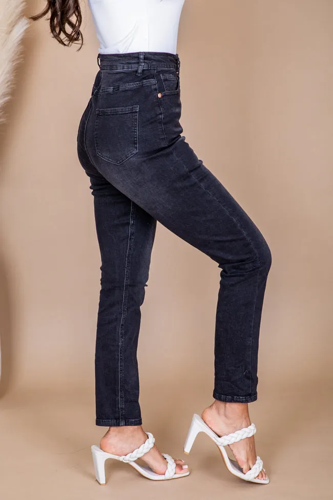 Bianca Black Vintage Straight Leg Jeans