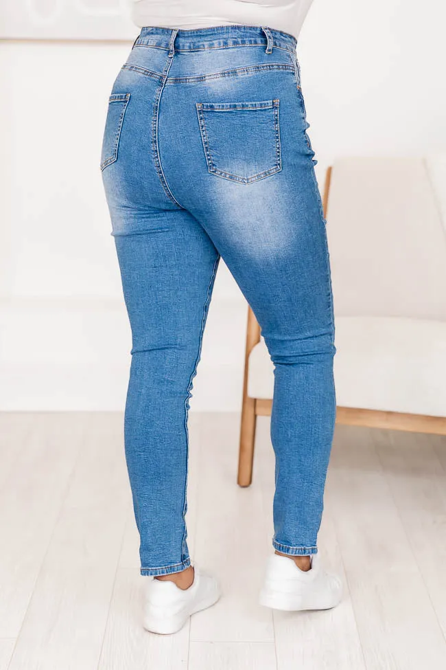 Blaire Medium Wash Ultra High Rise Skinny Jeans FINAL SALE