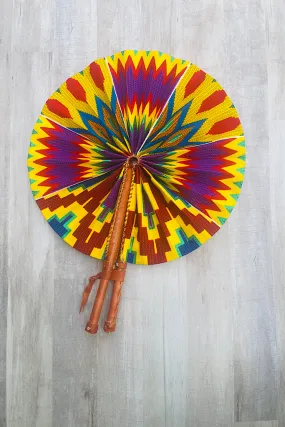 Bridal Kente Ankara Foldable Fan