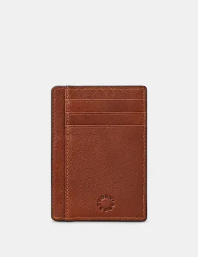 Brown Leather Card Holder With ID Window