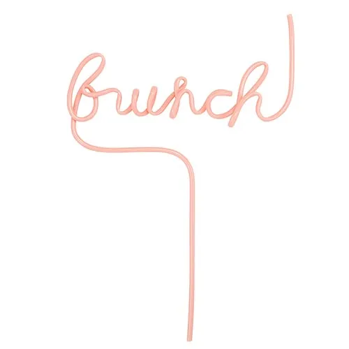 'Brunch' Bendy Word Straw