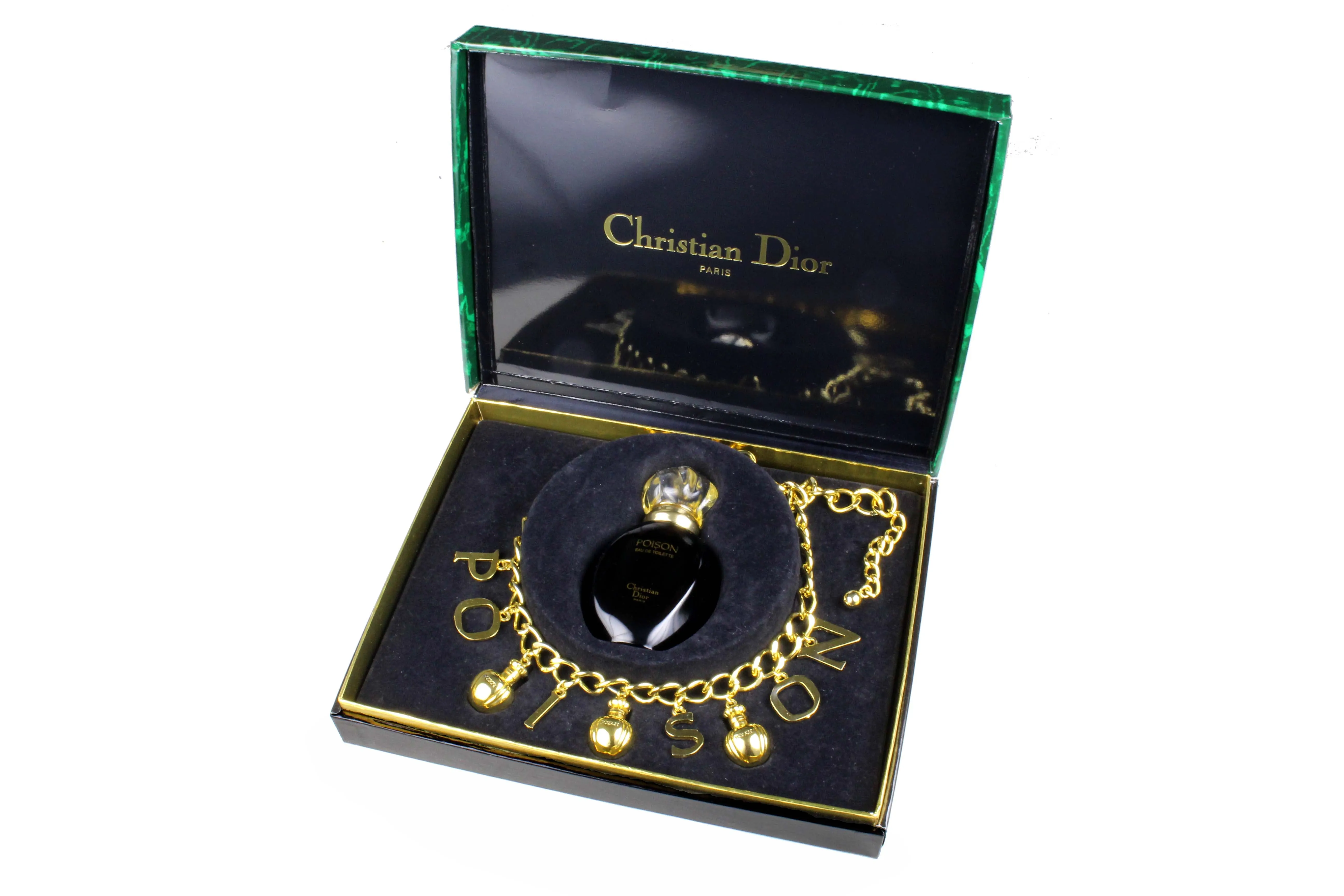 CHRISTIAN DIOR Poison charms necklace and Poison perfume set