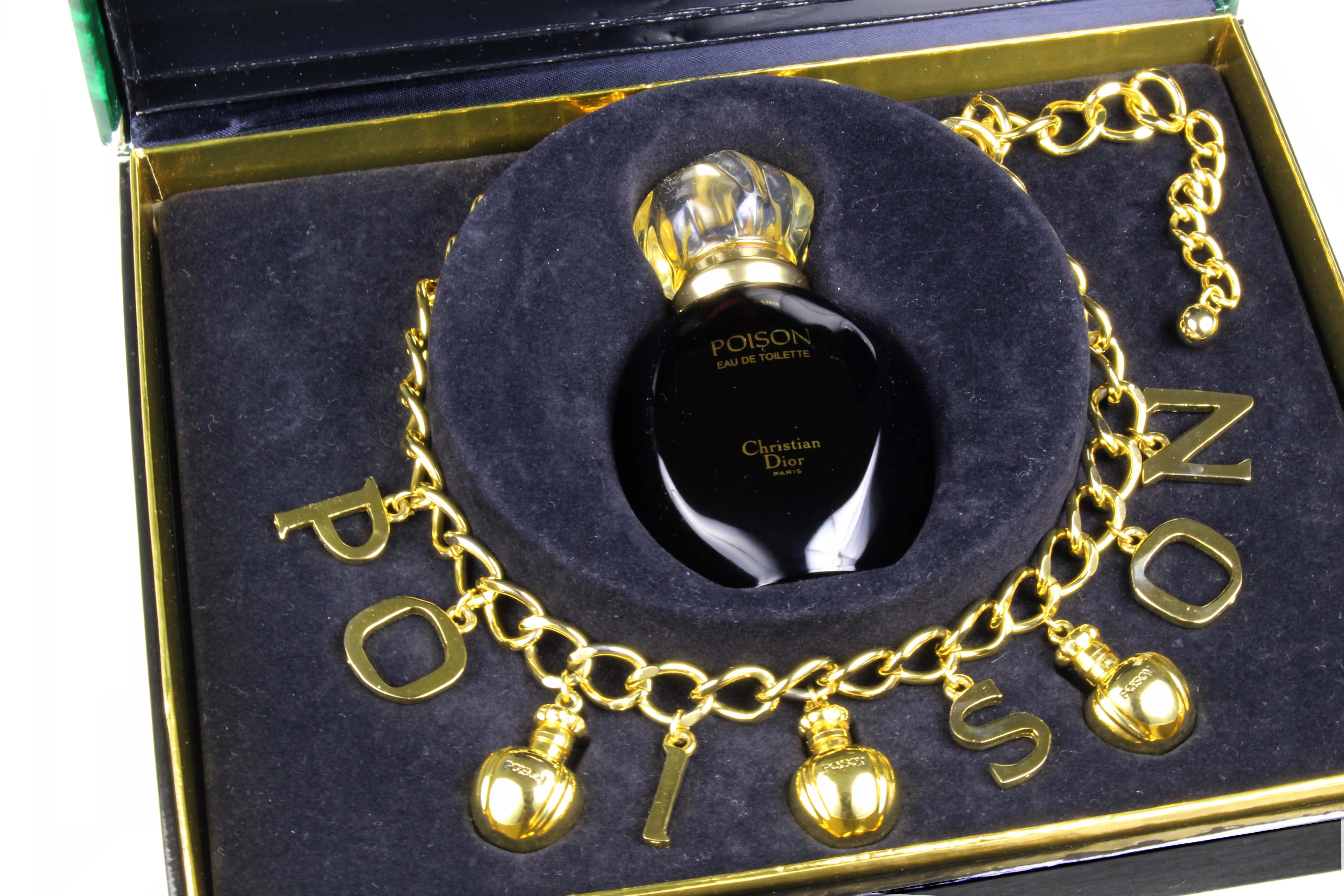 CHRISTIAN DIOR Poison charms necklace and Poison perfume set