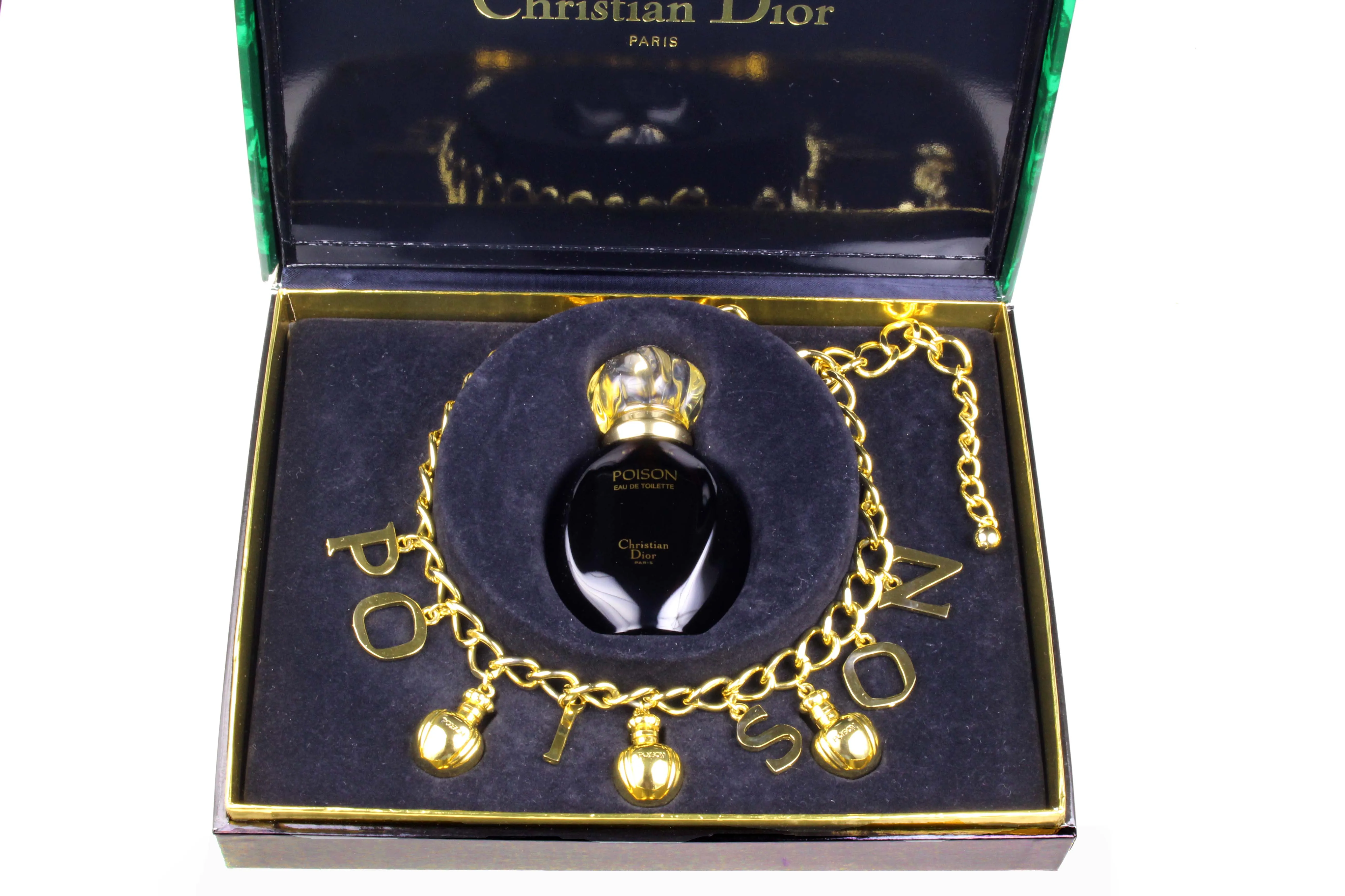 CHRISTIAN DIOR Poison charms necklace and Poison perfume set