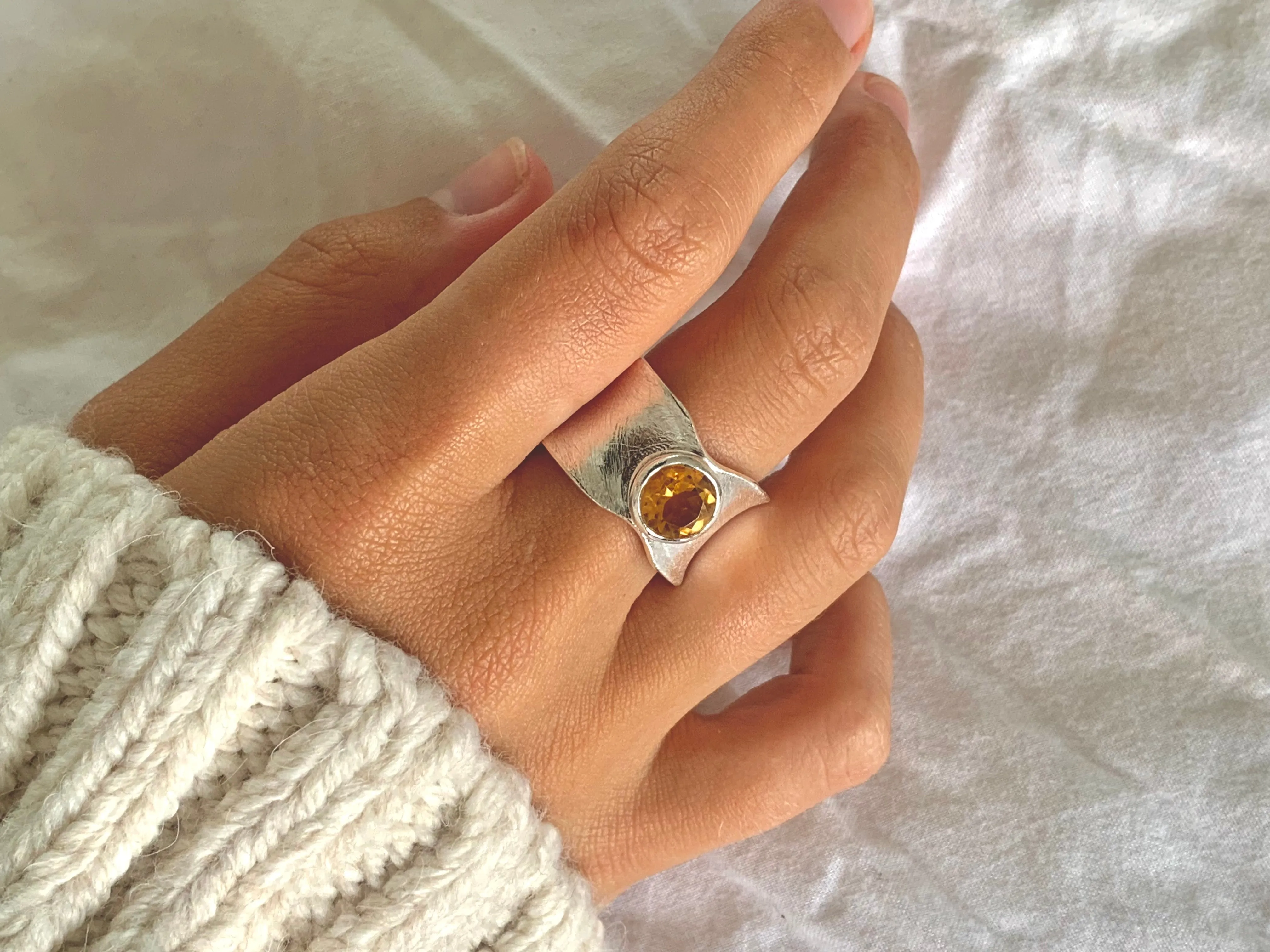 Citrine Asco Ring