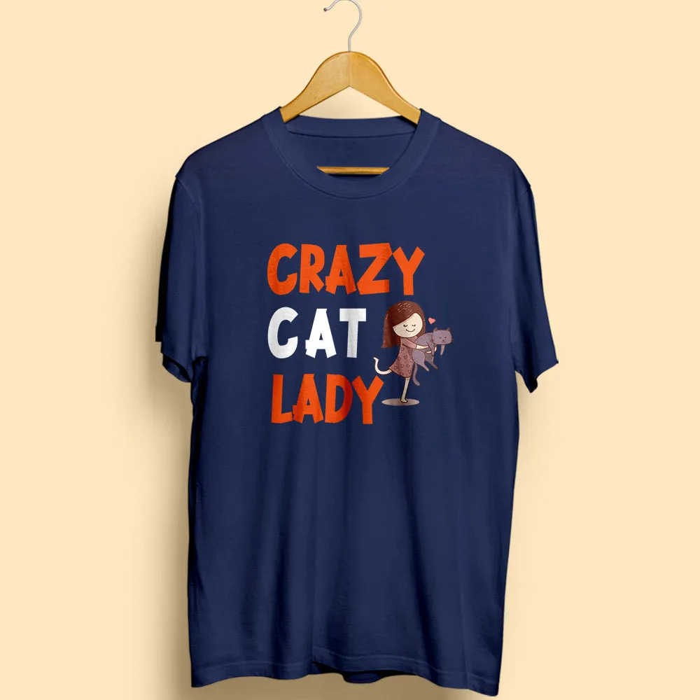 Crazy Cat Lady Half Sleeve T-Shirt