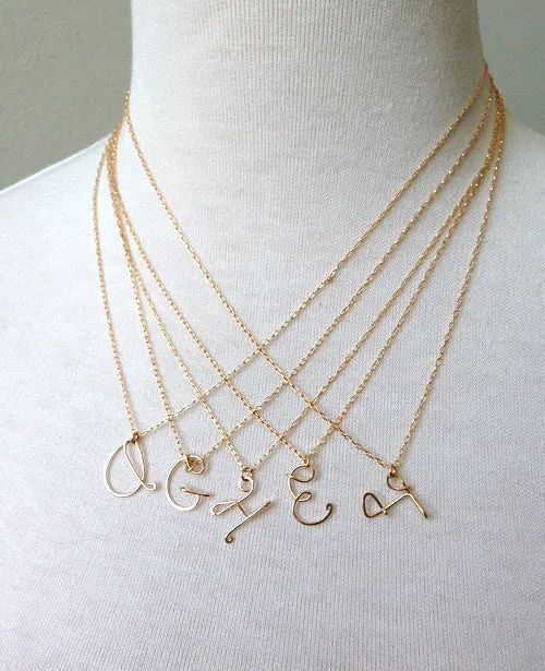 Cursive Initial Necklace