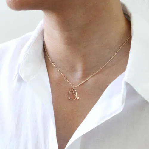 Cursive Initial Necklace