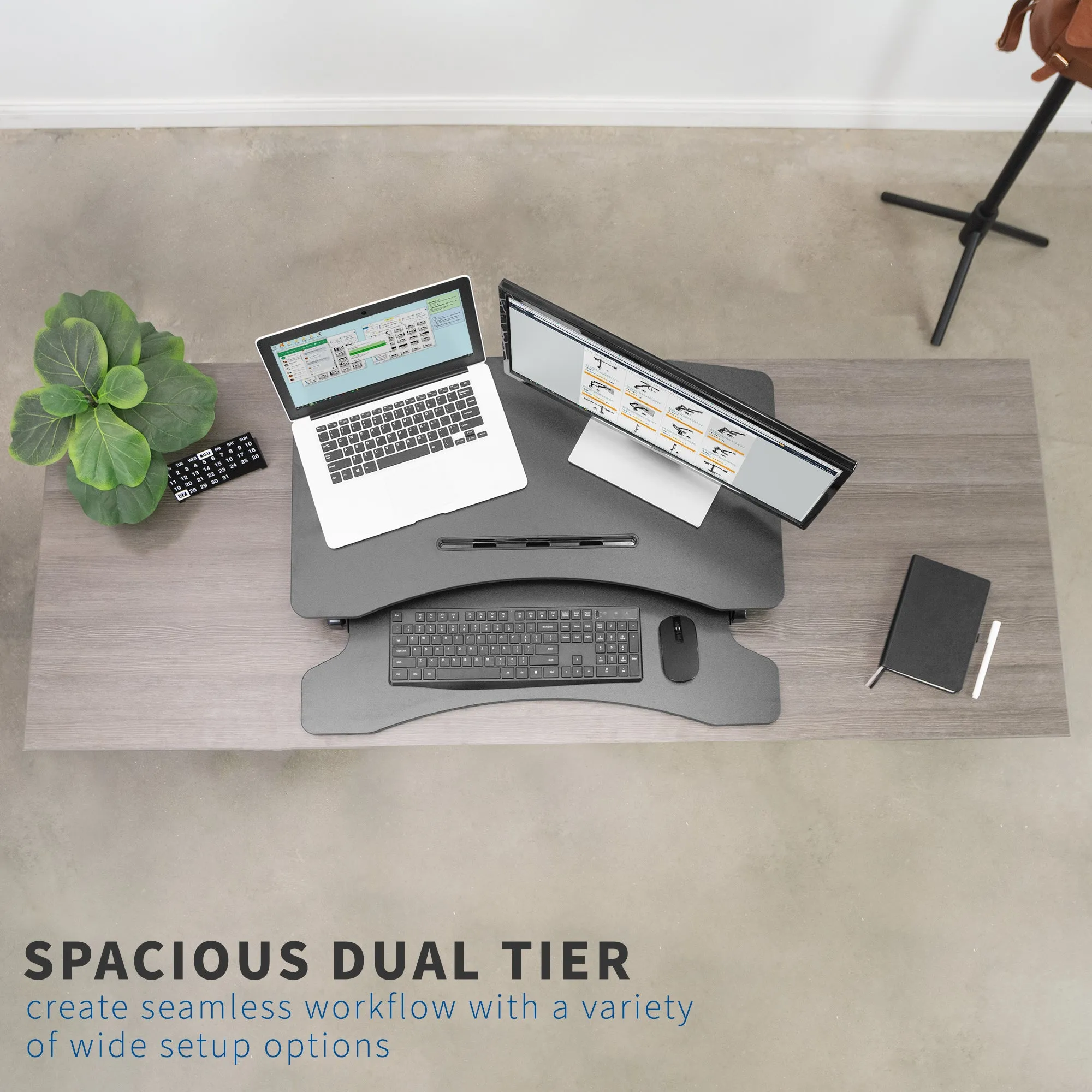 Desk Converter Workstation with Adjustable Height (33")