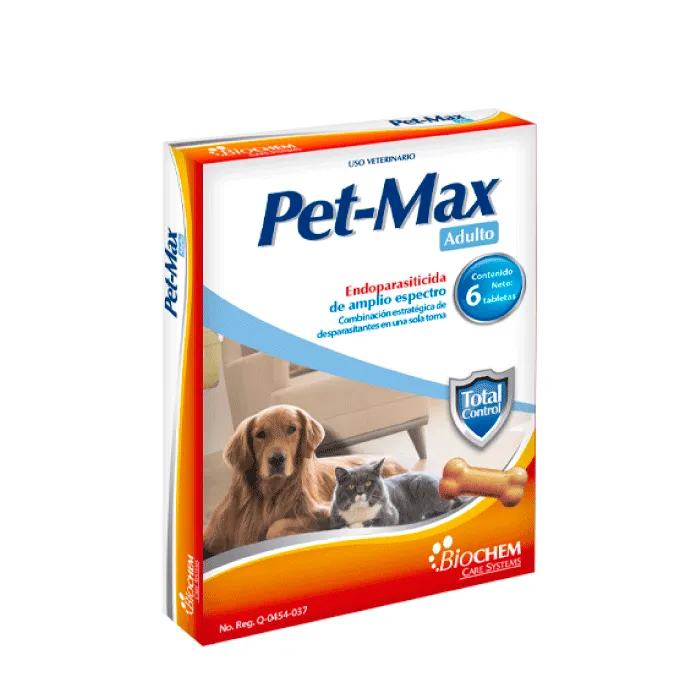 Desparasitante para Perros y Gatos Pet Max Adulto Biochem