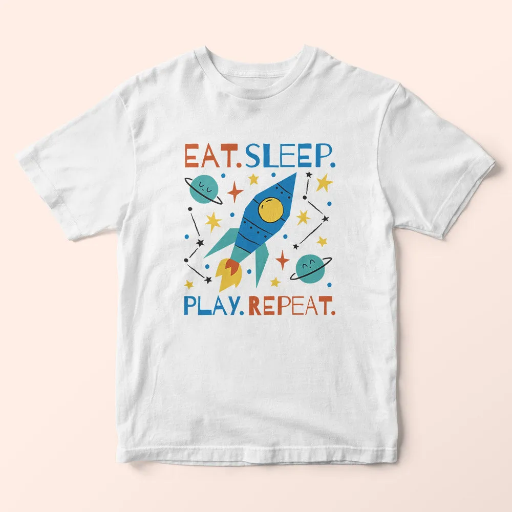 Eat Sleep Play Repeat Kids T-Shirt