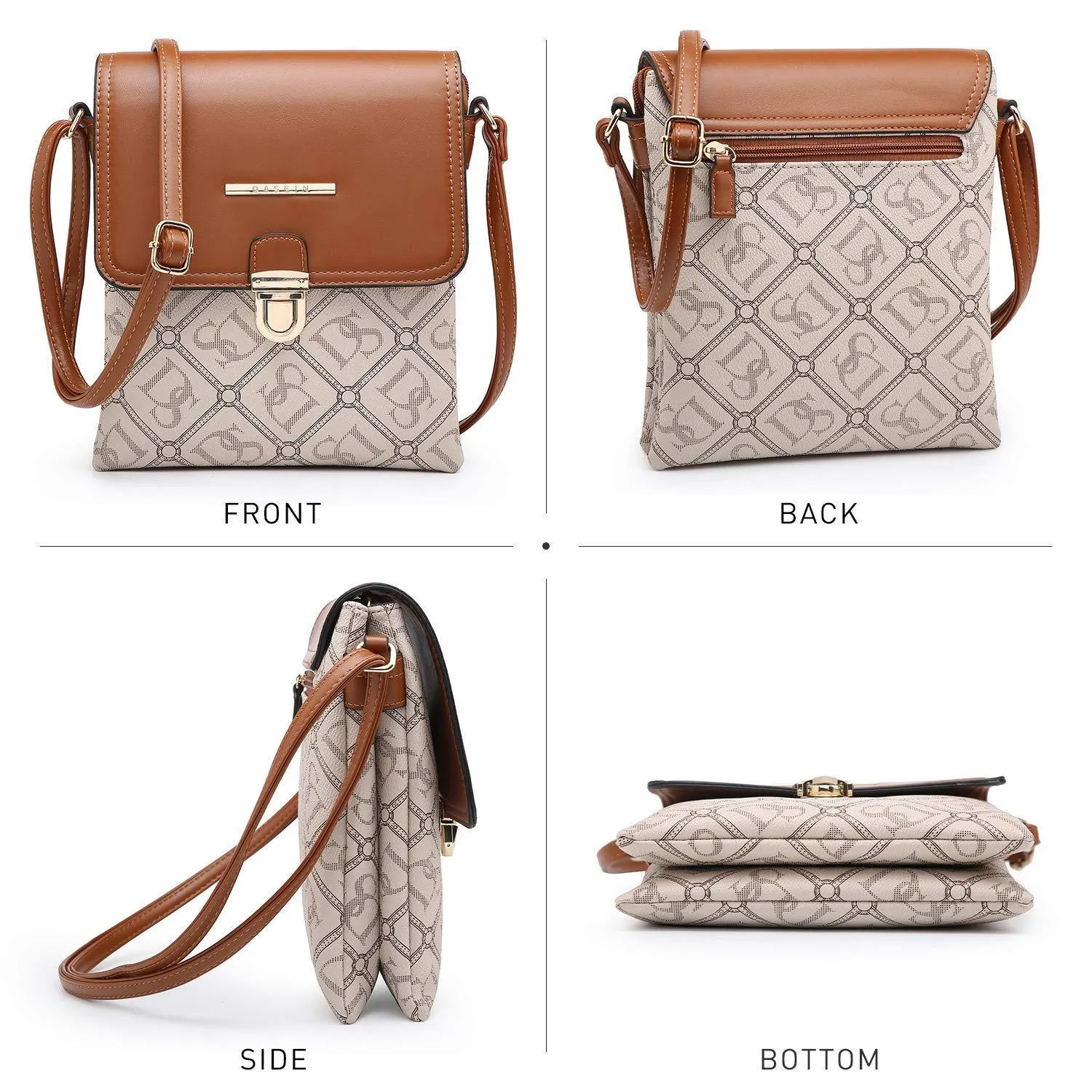 Fashion Monogram Flap Crossbody Bag