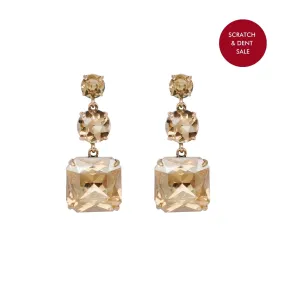 Flirty Pop Beige Bling Earrings - Sample