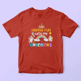 Fun With Unicorns Kids T-Shirt