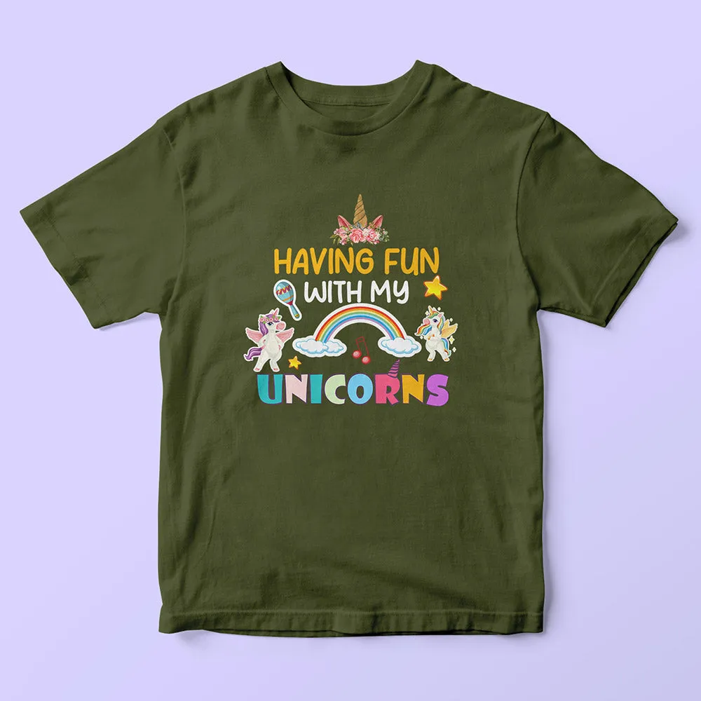 Fun With Unicorns Kids T-Shirt