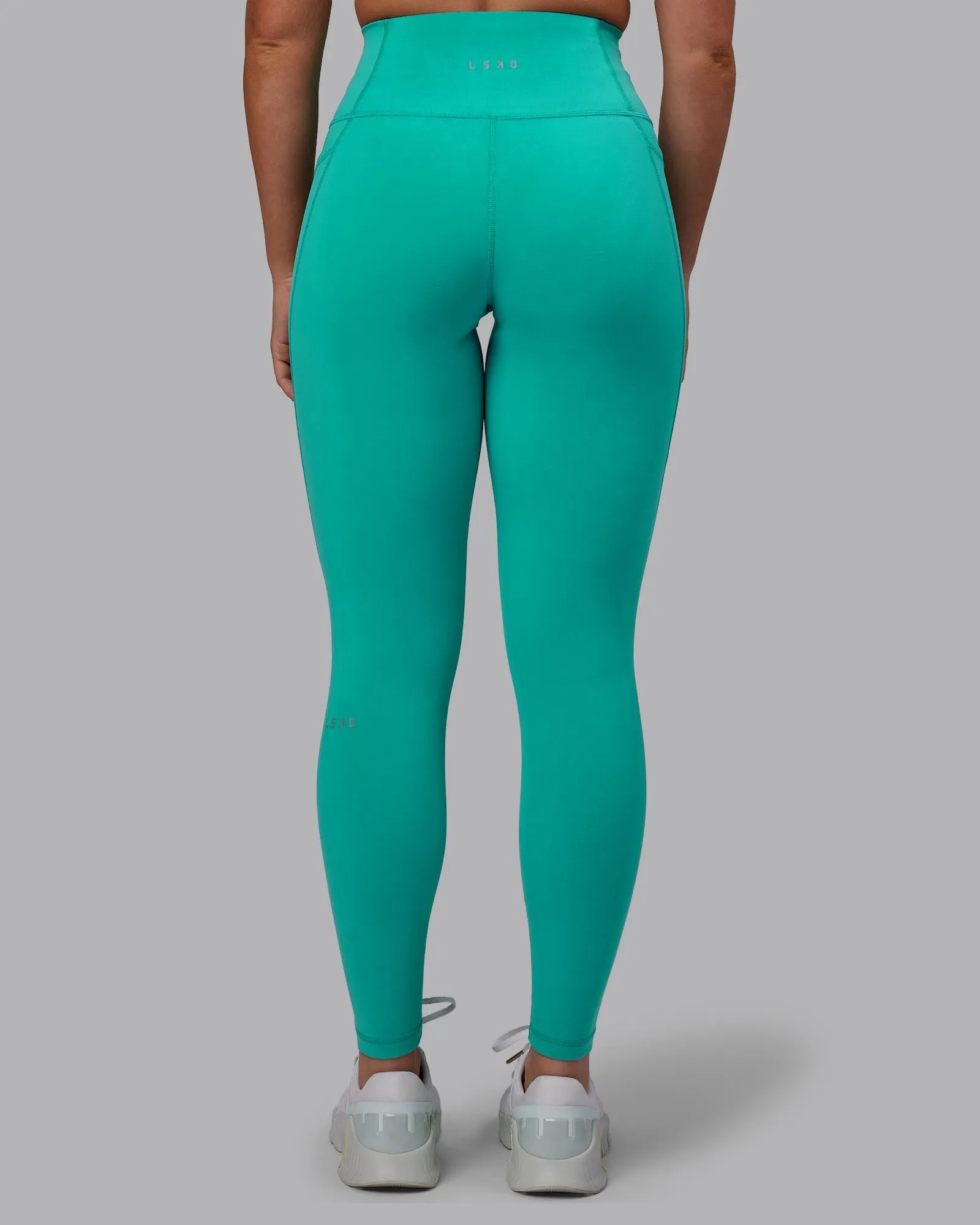 Fusion Full Length Leggings - Turquoise Tide