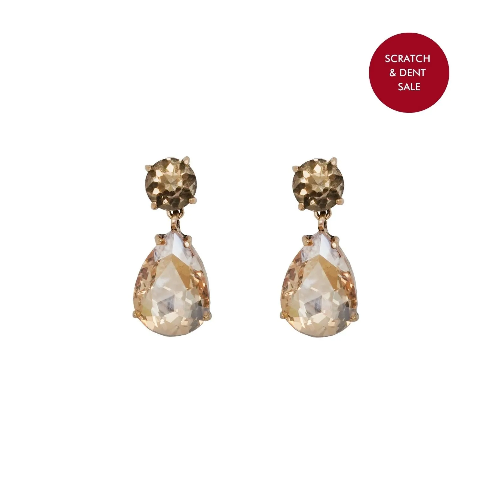 Glam Up Beige Drop Earrings - Sample