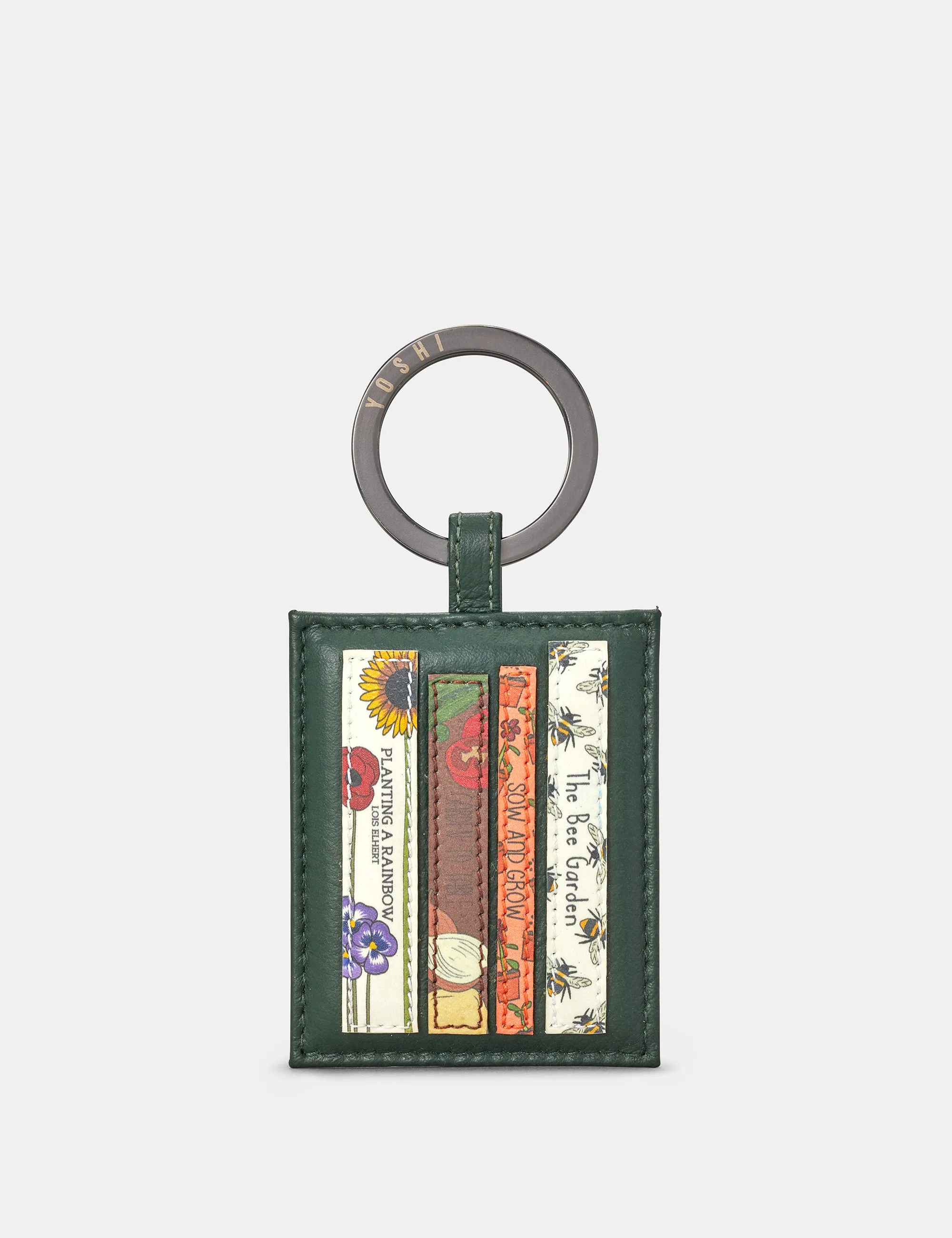 Green Fingers Bookworm Leather Keyring