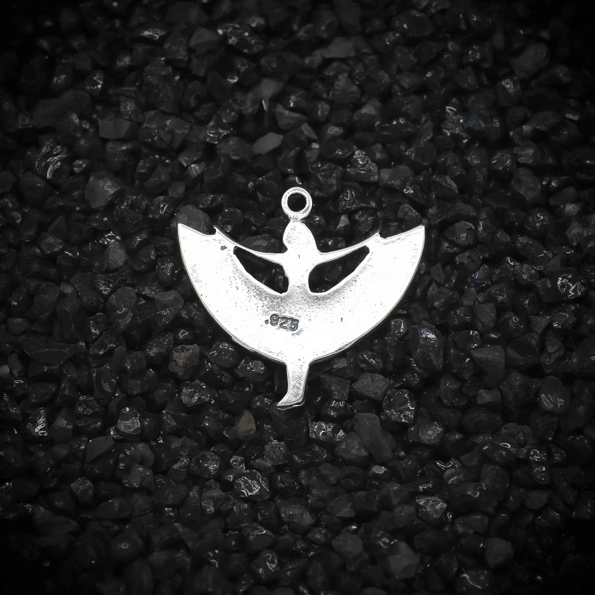 Isis Nut Winged Goddess of the Sky Standing Ancient Egyptian Charm | 925 Sterling Silver, Oxidized | Jewelry Making Pendant