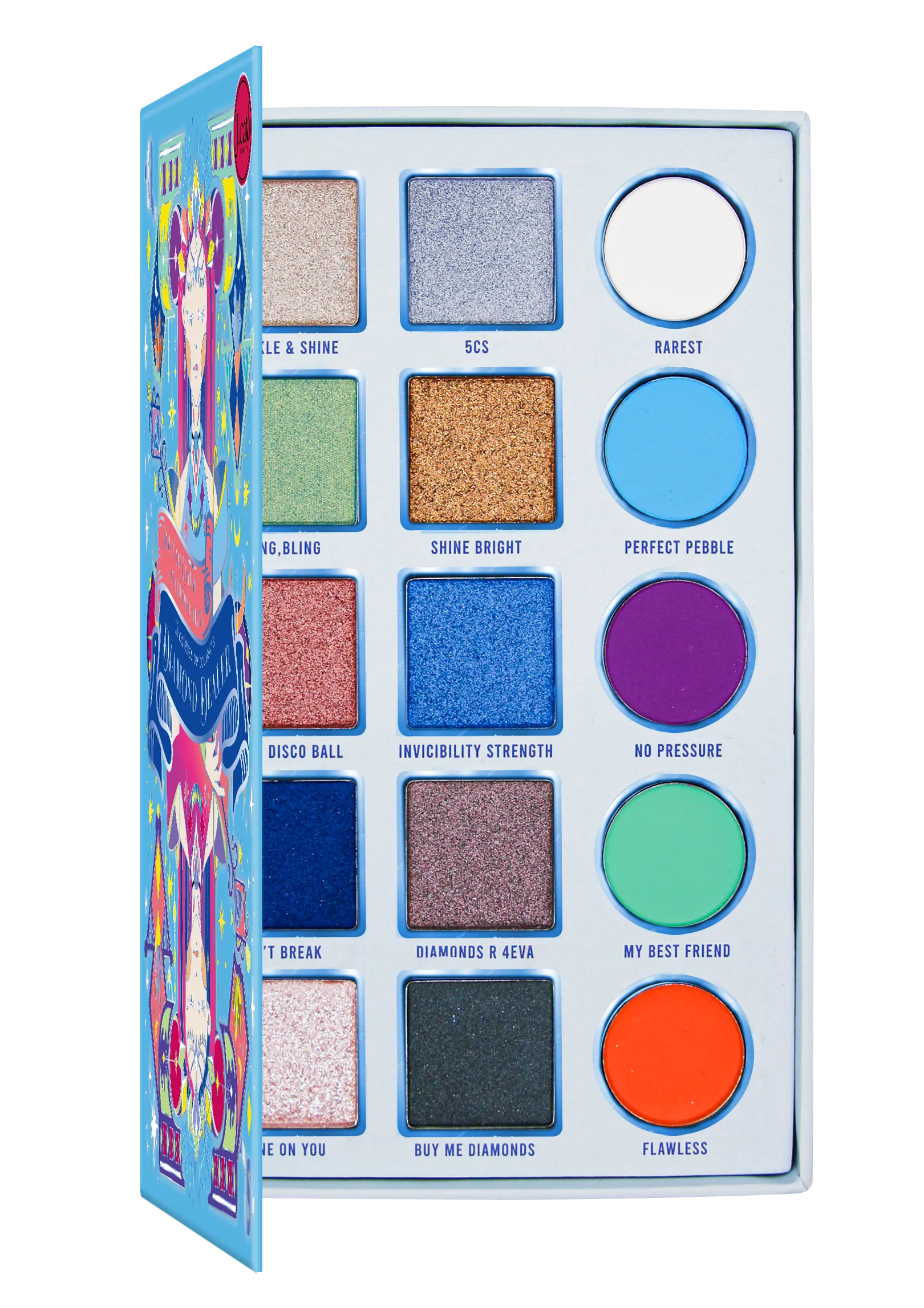 JCAT House of Queens Paleta de Sombras 15 Tonos