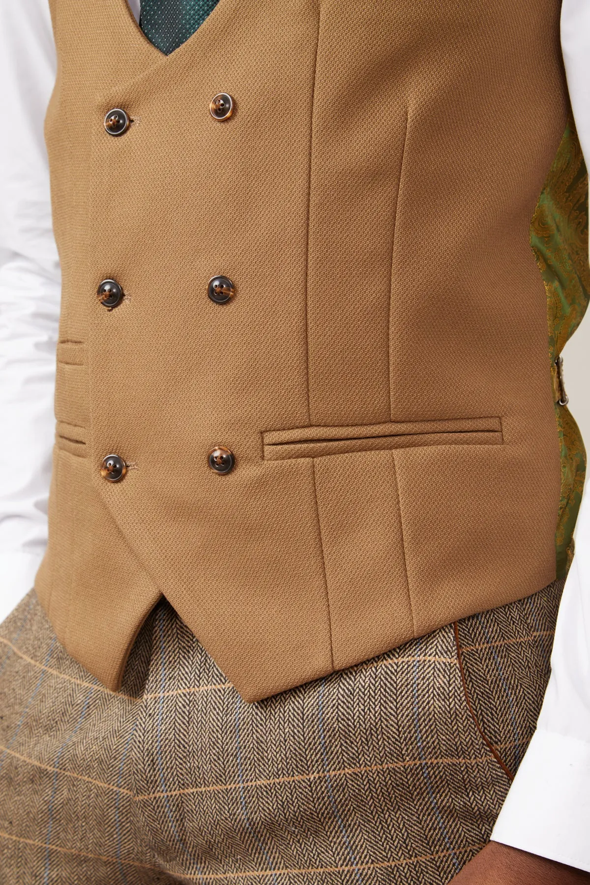 KELVIN - Oak Double Breasted Waistcoat