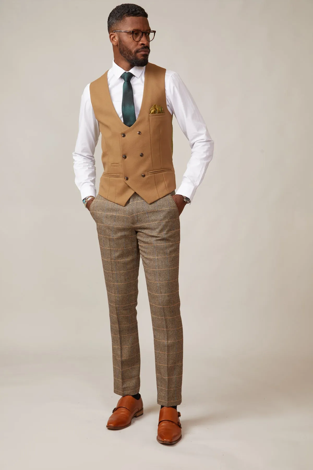 KELVIN - Oak Double Breasted Waistcoat