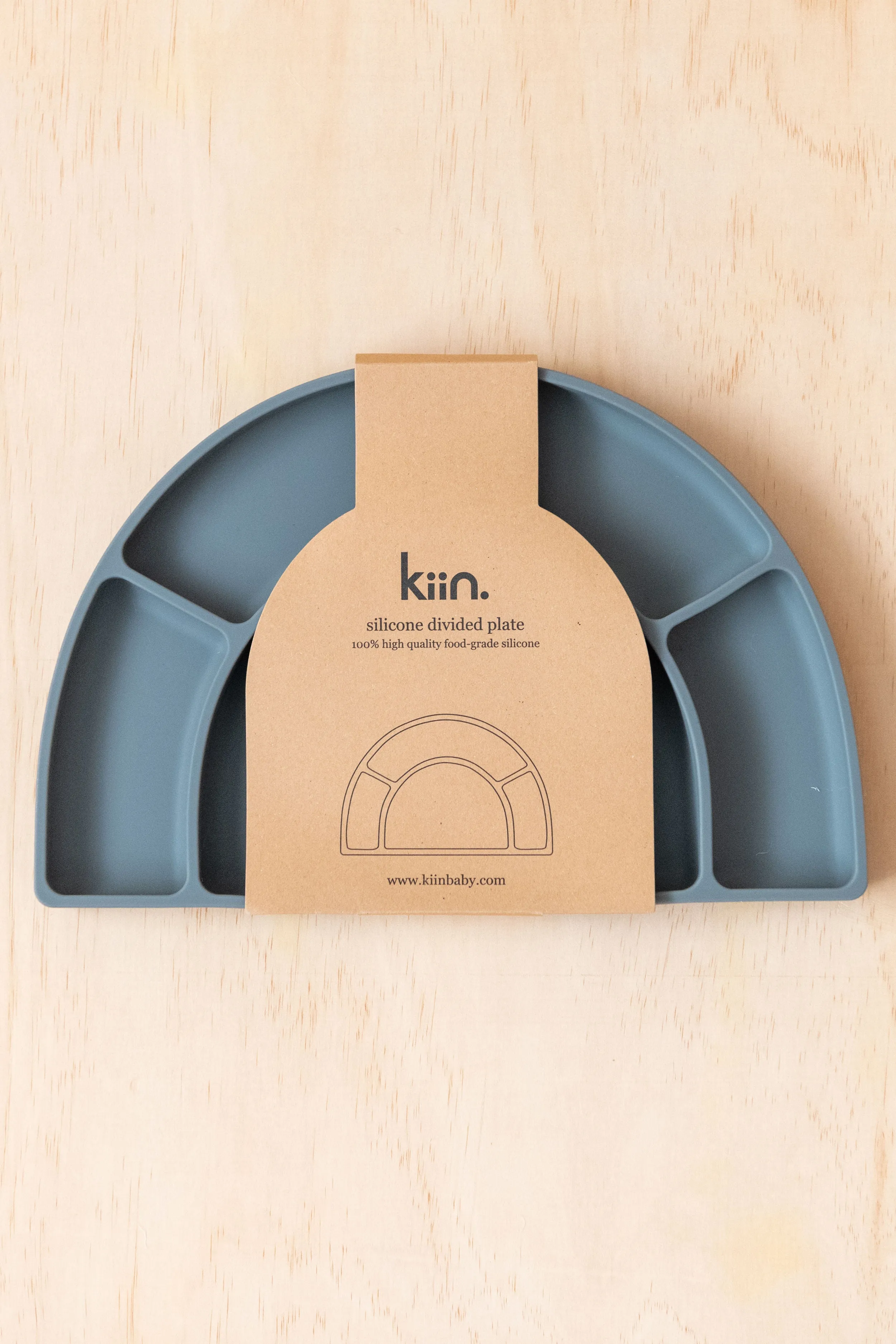 Kiin Baby Silicone Divided Plate - Cloud