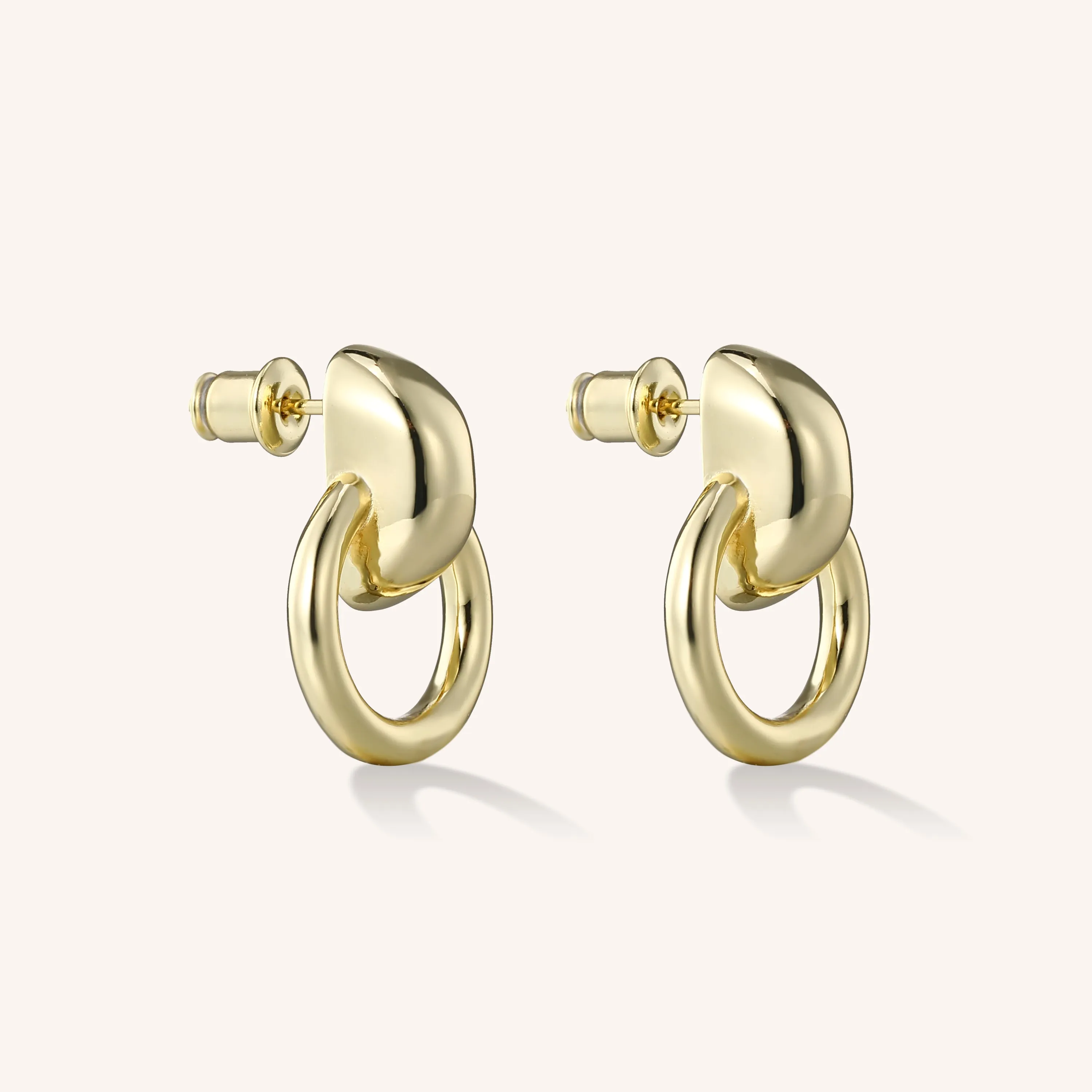 Knocker Hoop Earrings