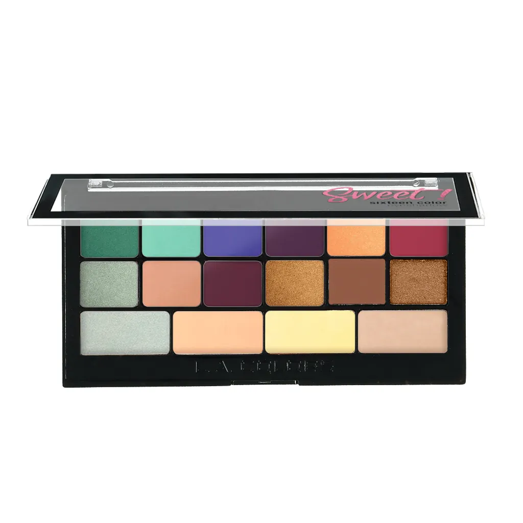 LACOLORS 16 Color Paleta de Sombras