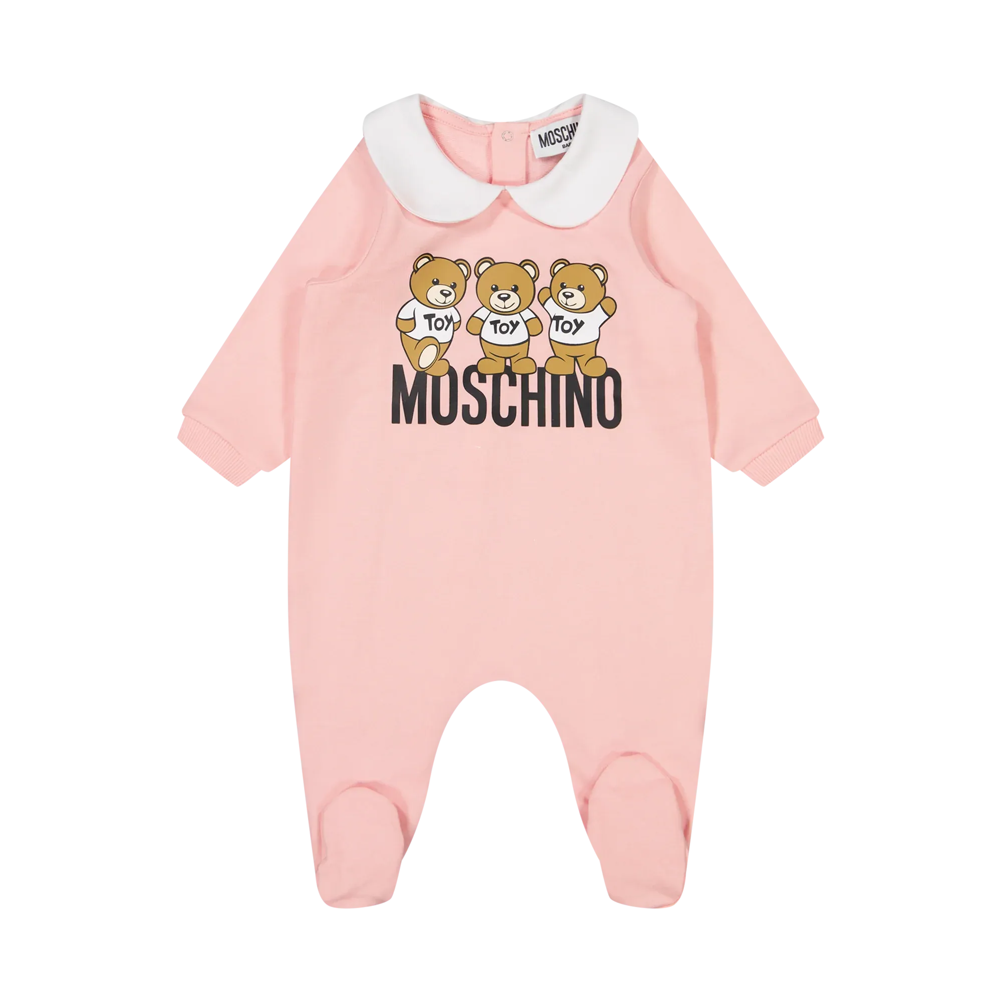 Mameluco o paalero MOSCHINO rosa para bebé