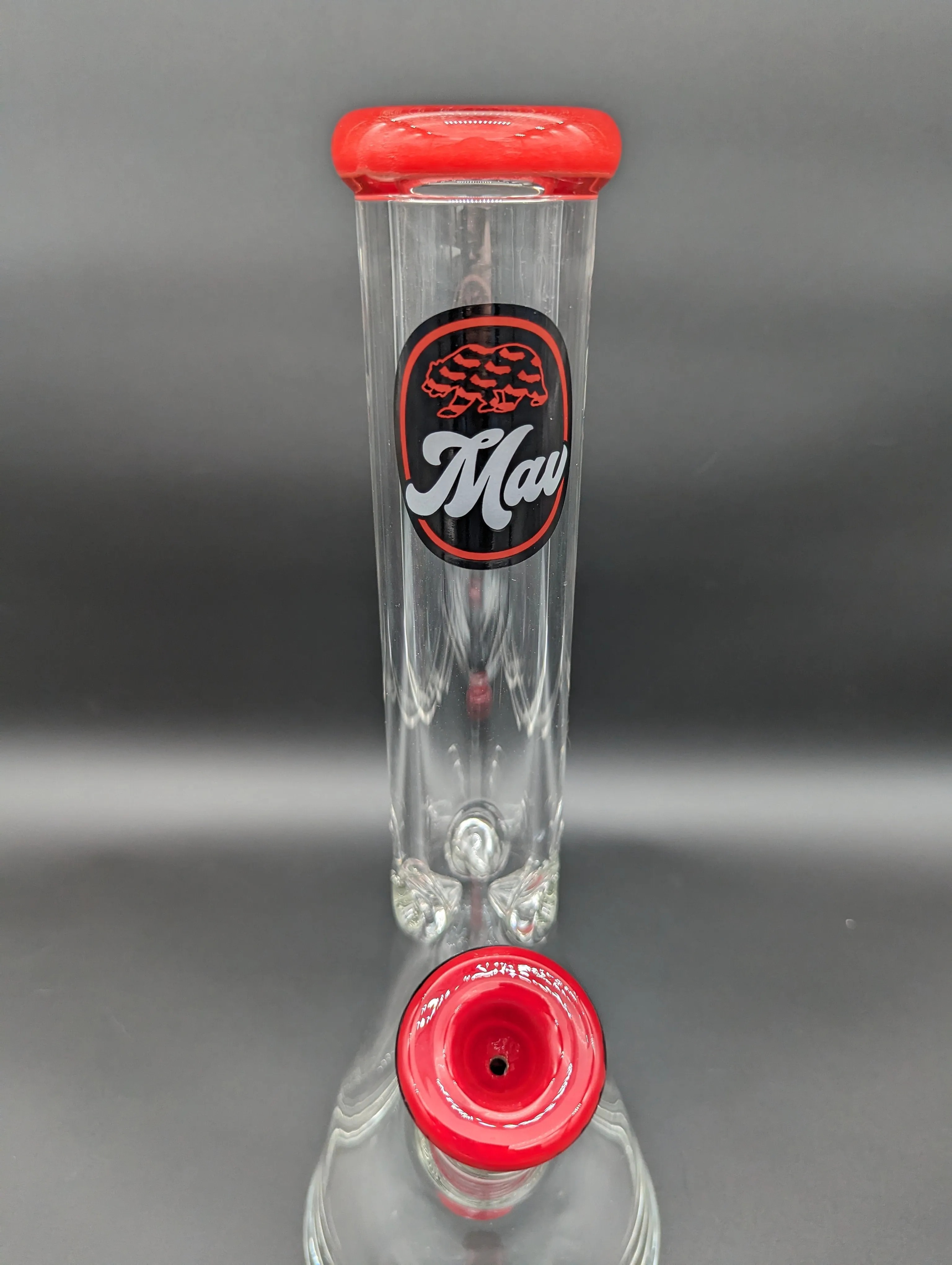 MAV Glass Chiquita Accented Beaker - Red