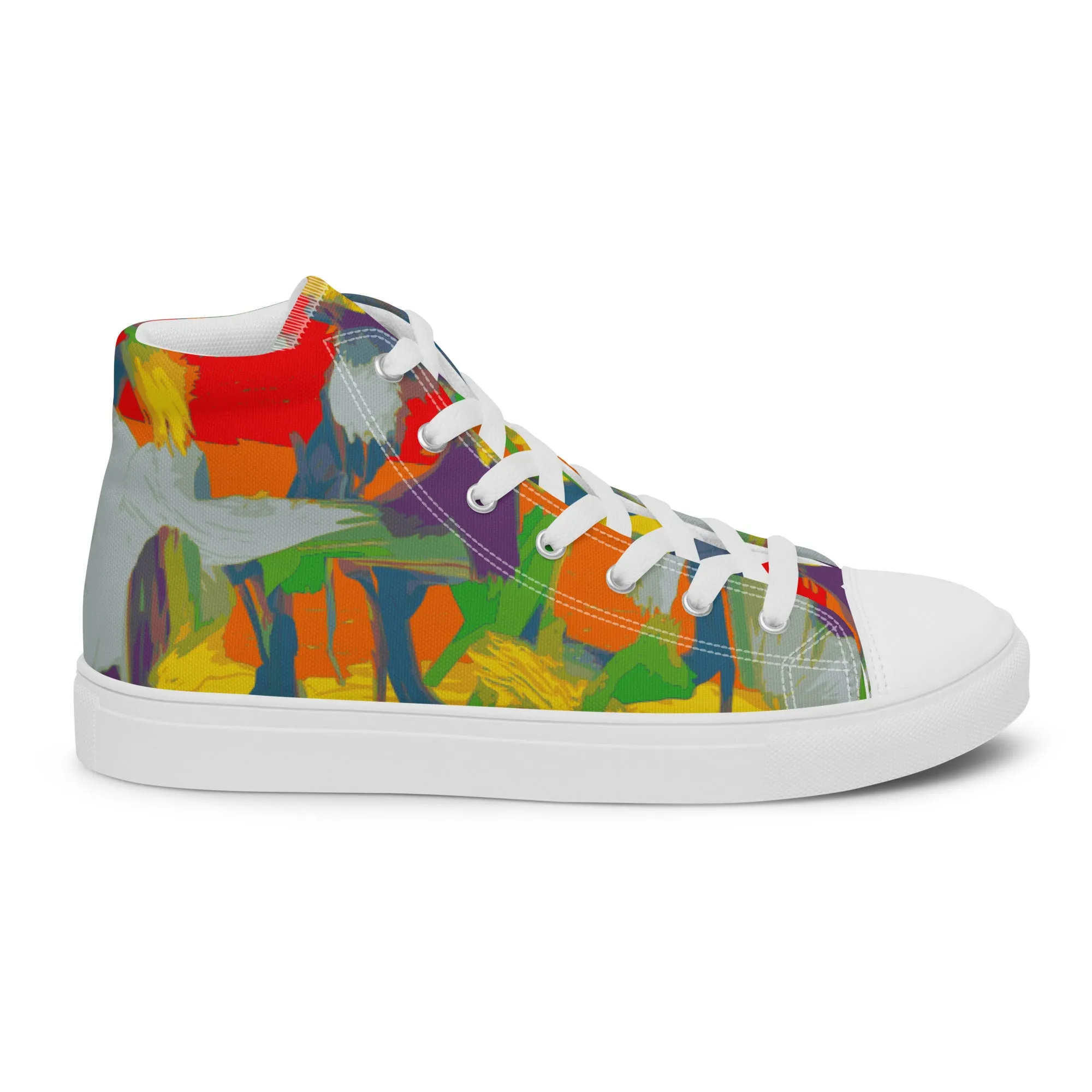 Men’s high top canvas shoes Graffiti/Mango