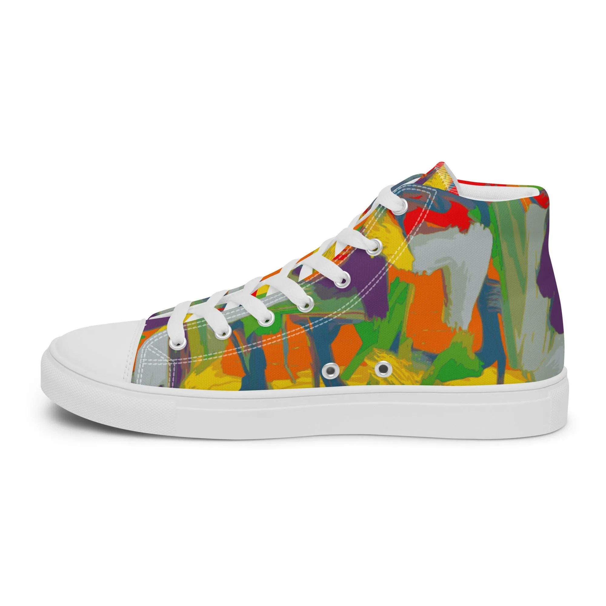 Men’s high top canvas shoes Graffiti/Mango