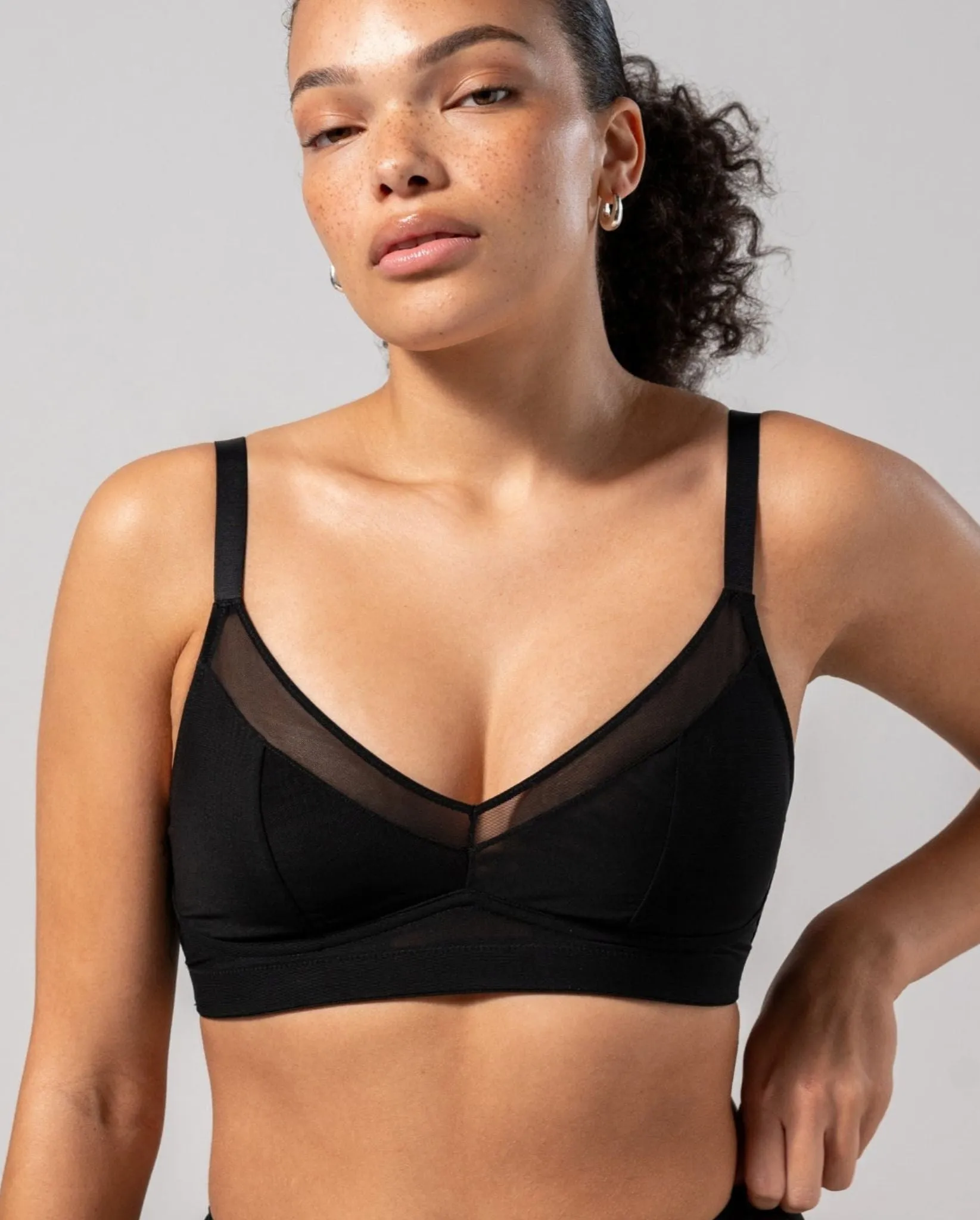 Mesh Support  Bralette Black