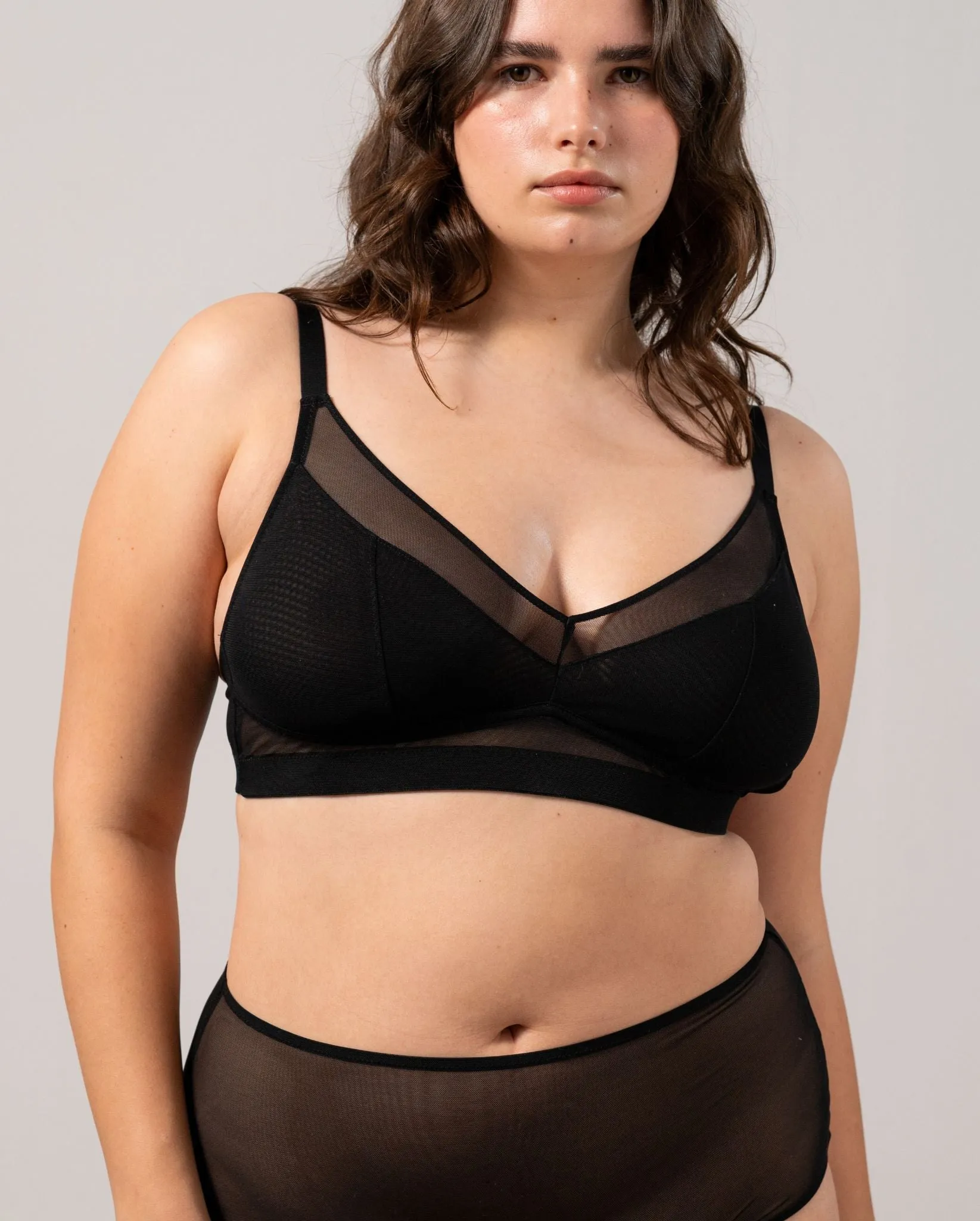 Mesh Support  Bralette Black