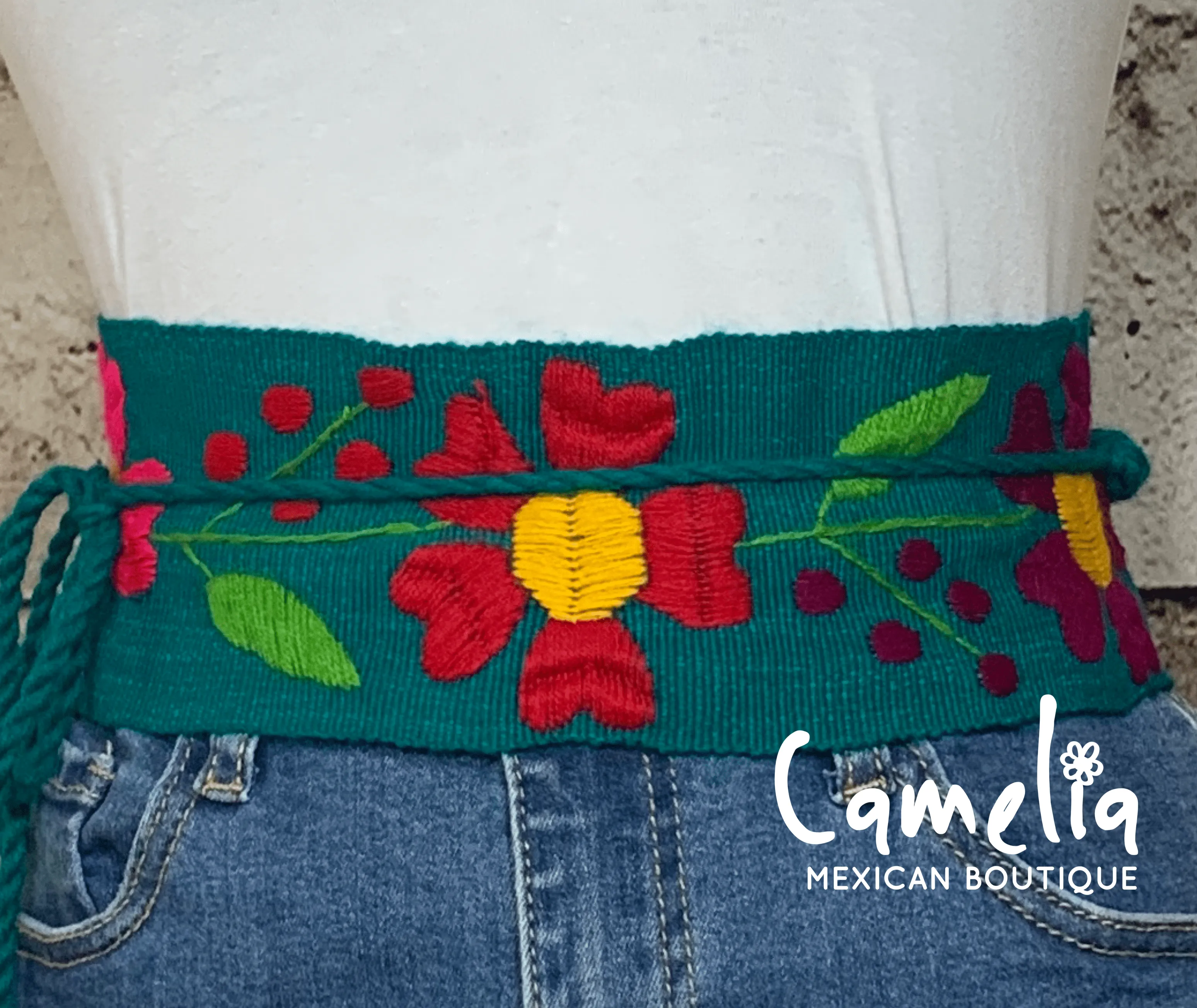 Mexican Embroidered Belt - Margarita